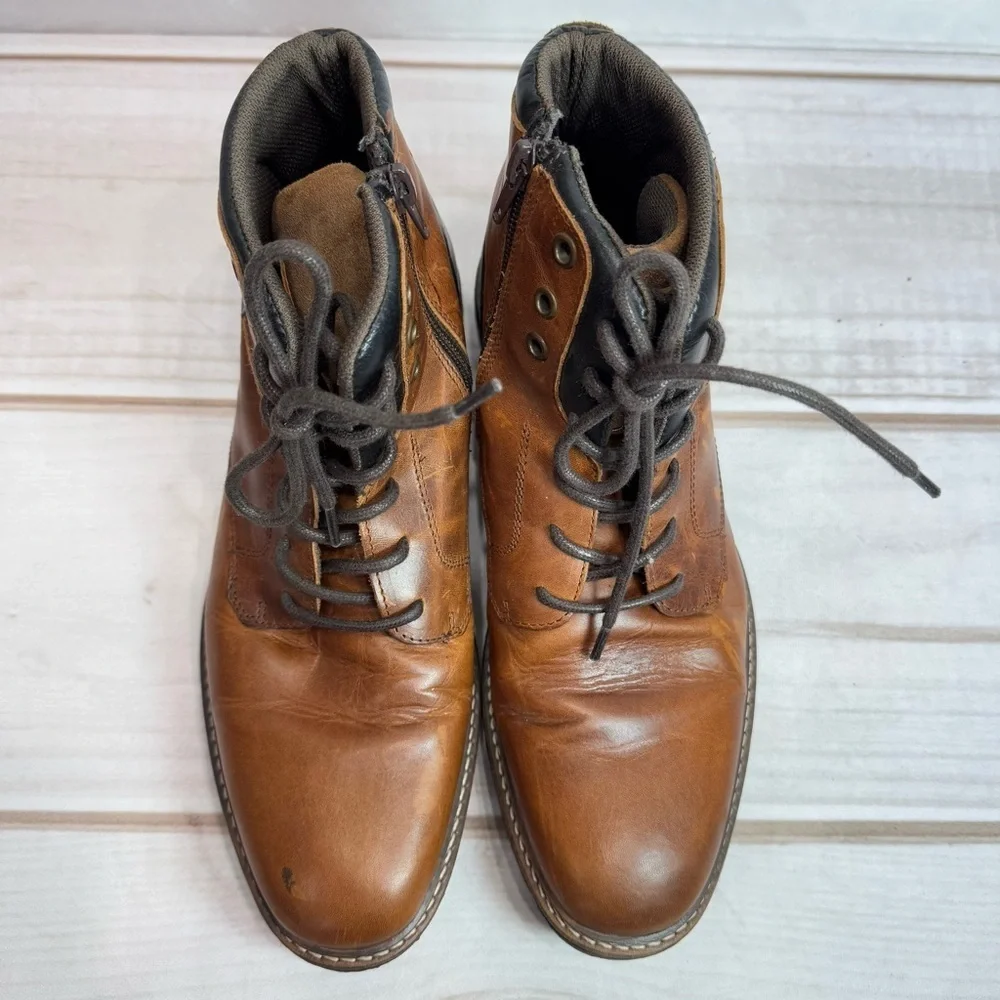 Bull Boxer Biltmore Men’s Brown & Black Genuine Leather Ankle Boots